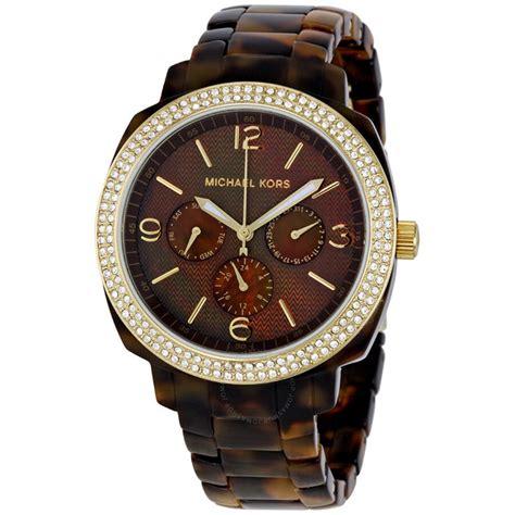 tortoise shell watch michael kors|tortoise shell women's watch.